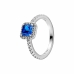 Anel feminino Pandora blue crystal