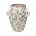 Blumenvase Romimex grün Beige Porzellan 19 x 23 x 19 cm Mit Griffen