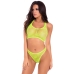 Conjunto de Lingerie Pink Lipstick Verde (S/M)