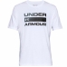 Camisola de Manga Curta Homem Under Armour Team issue Wordmark Branco