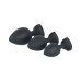 Anal plug Virgite Black Silicone Set 3 Pieces