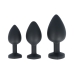 Plug Anal Virgite Negru Silicon Set 3 Piese