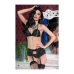 Conjunto de Lingerie Chilirose Preto L 3 Peças