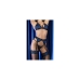 Set di Lingerie Chilirose Azzurro Nero S/M 4 Pezzi