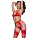 Set di Lingerie Chilirose Rosso M 4 Pezzi