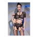 Set di Lingerie Chilirose Nero L 4 Pezzi