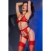 Ensemble de Lingerie Chilirose Rouge XXL 4 Pièces