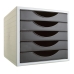 Arquivador modular Archivo 2000 ArchivoTec Serie 4000 5 gavetas Din A4 Preto 34 x 27 x 26 cm