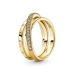 Inel Damă Pandora CROSSOVER PAVE TRIPLE BAND - SIZE 54