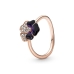 Nőigyűrű Pandora DEEP PURPLE PANSY FLOWER - RING - SIZE 52