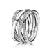 Nőigyűrű Pandora SPARKLING & POLISHED LINES - RING - SIZE 52