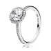 Anello Donna Pandora SILVER - RING WITH CLEAR CUBIC ZIRCONIA - SIZE 50