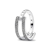 Anel feminino Pandora SIGNATURE LOGO & PAVE DOUBLE BAND - RING - SIZE 52