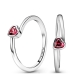 Nőigyűrű Pandora CLEAR TILTED HEART SOLITAIRE - RING - SIZE 56