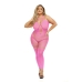 Bodystocking Pink Lipstick Cor de Rosa (Queen size)