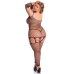 Bodystocking Pink Lipstick Czarny (XL)