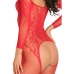 Bodystocking René Rofé Rød (Onesize)