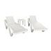 Conjunto de Mesa com Espreguiçadeiras Resol Master + Andorra Branco 3 Peças