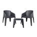 Table set with chairs Resol Baku + Monaco Anthracite 3 Pieces