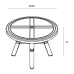 Mesa Resol Dalia Antracite Polipropileno 100 x 100 x 74 cm