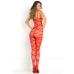 Bodystocking René Rofé Vermelho (Tamanho único)