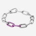 Miçangas femininas Pandora PURPLE DOUBLE LINK