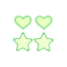 Nipple shield Peekaboo Green One size Hearts Stars