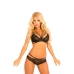 Conjunto de Lingerie Pink Lipstick Preto (S/M)