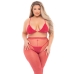 Conjunto de Lingerie Pink Lipstick Vermelho (XL)