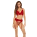 Conjunto de Lingerie Bombshell Boudoir Vermelho (S)