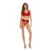 Conjunto de Lingerie Bombshell Boudoir Vermelho (S)