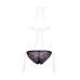 Set di Lingerie Barely Bare Nero (Taglia unica)