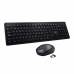 Tastiera e Mouse Wireless Ewent EW3256 2.4 GHz Nero Qwerty in Spagnolo QWERTY