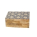 Doos-Juwelenkistje Romimex Bruin Zwart Hars Hout MDF 18 x 8 x 13 cm