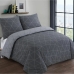 Parure de couette Vision Hugo Gris clair Gris foncé