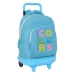 Mochila Escolar Benetton Spring Azul celeste 33 x 45 x 22 cm