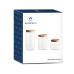 3 Tube DKD Home Decor Drvo akacije Borosilikatno staklo (1 L) (400 ml) (700 ml) (3 Dijelovi)