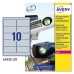 Adhesivos/Etiquetas Avery 20 Hojas 96 x 50,8 mm Plateado