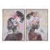 Pintura Home ESPRIT Colonial Africana 70 x 3,5 x 100 cm 70 x 3,5 x 100,5 cm (2 Unidades)