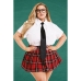 Erotický Kostým Teacher’s Pet School Girl Červená Queen size