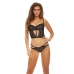 Set di Lingerie Bombshell Boudoir Nero (M)