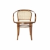 Dining Chair DKD Home Decor Brown Rattan Elm wood (58 x 58 x 79.5 cm)