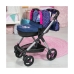 Carrozzina per Bambole Reig Stule Pram Blu Marino 63 cm