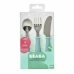 Pieces of Cutlery Béaba Blue Light Green Metal 3 Pieces