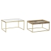 Set of 2 tables DKD Home Decor Harmaa Metalli (Kunnostetut Tuotteet A)