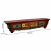 Cassettiera multiuso Alexandra House Living Rosso Legno di olmo 32 x 42 x 157 cm