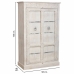 Armadio guardaroba Alexandra House Living Bianco Legno di mango 98 x 160 x 46 cm