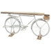 Eingangsbereich Alexandra House Living Bike Weiß Kaffee Eisen Mango-Holz 50 x 90 x 198 cm