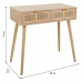 Konsolentisch mit Schubladen Alexandra House Living natürlich Holz MDF 42 x 79 x 80 cm