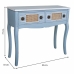 Konsolentisch mit Schubladen Alexandra House Living Blau Rattan Tannenholz Holz MDF 33 x 77 x 90 cm